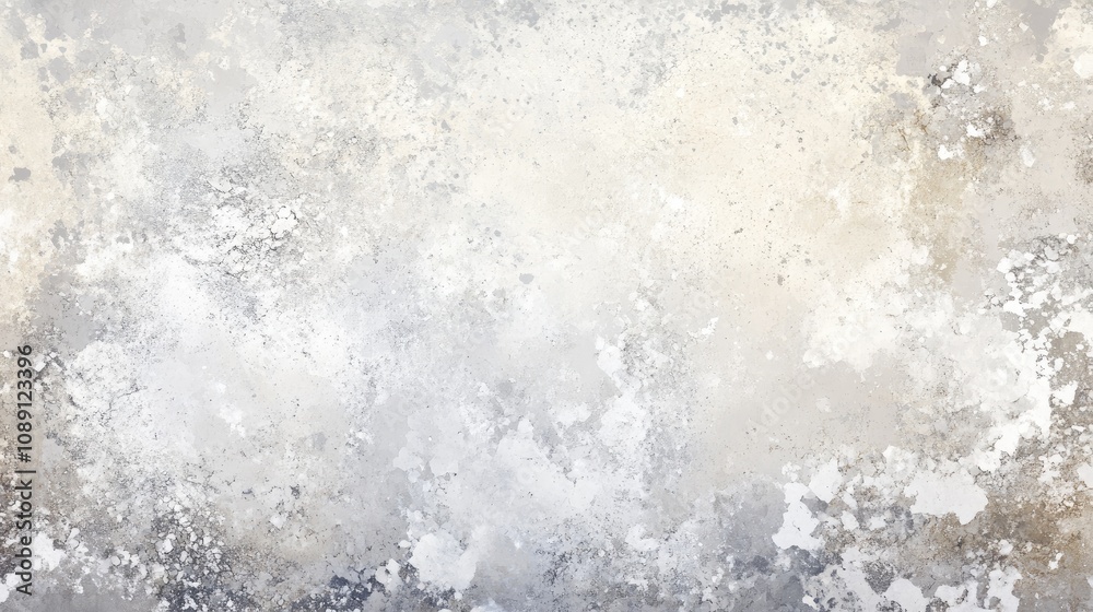 Bright light stone and cement wall texture featuring a white and gray grunge finish ideal for background use and banners with a muted aesthetic.
