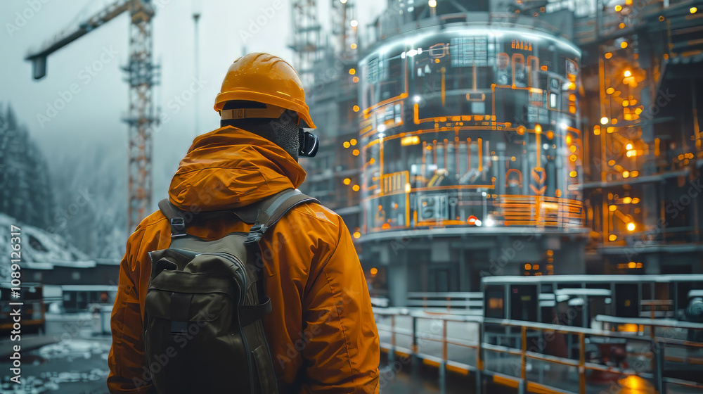 Engineers are working on site in the modern era. Engineers are working on site in the modern era.