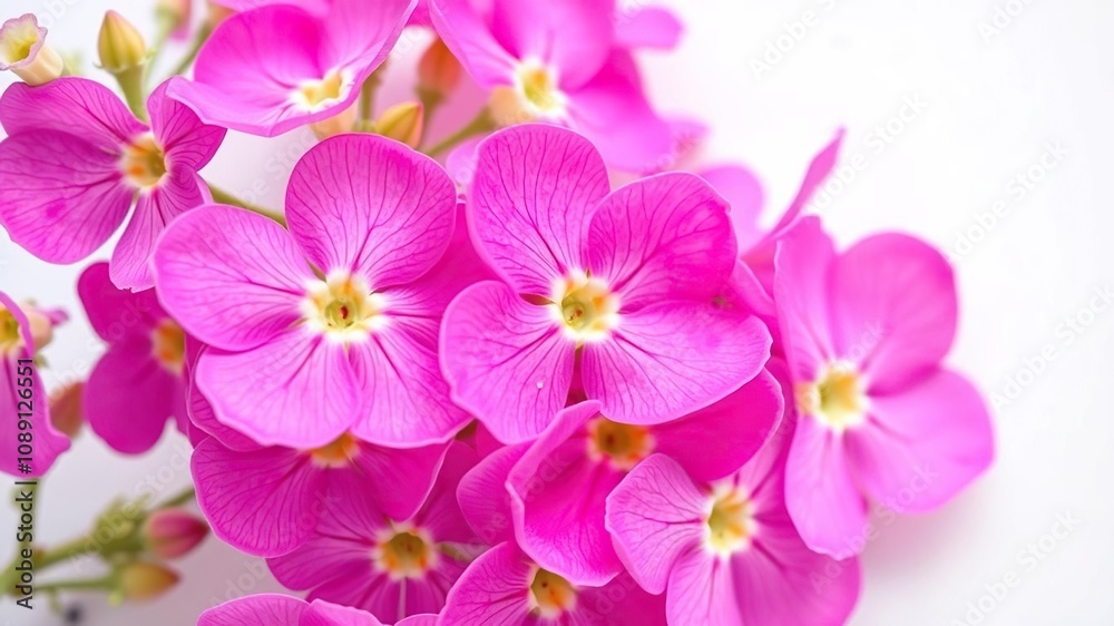 Close-up shot of delicate pink Malva thuringiaca blooms against a clean white surface, pink tree mallow, botanical focus Close-up shot of delicate pink Malva thuringiaca blooms against a clean white surface, pink tree mallow, botanical focus