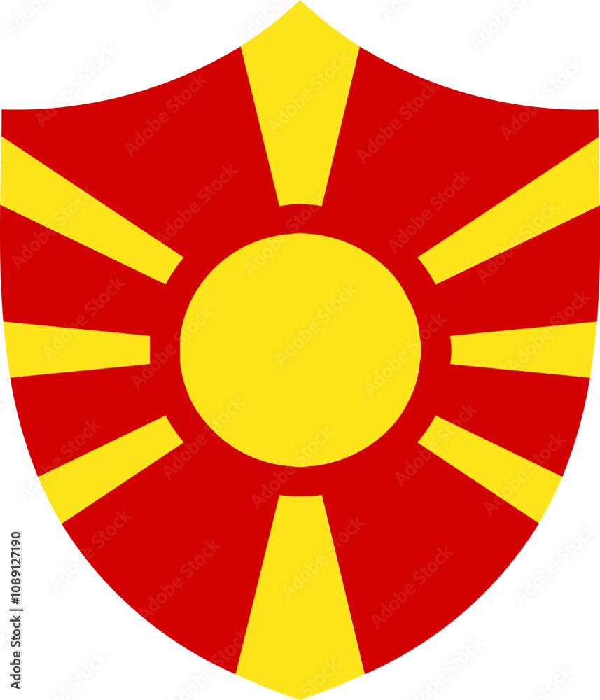 Shield Icon of Macedonia Flag Shield Icon of Macedonia Flag