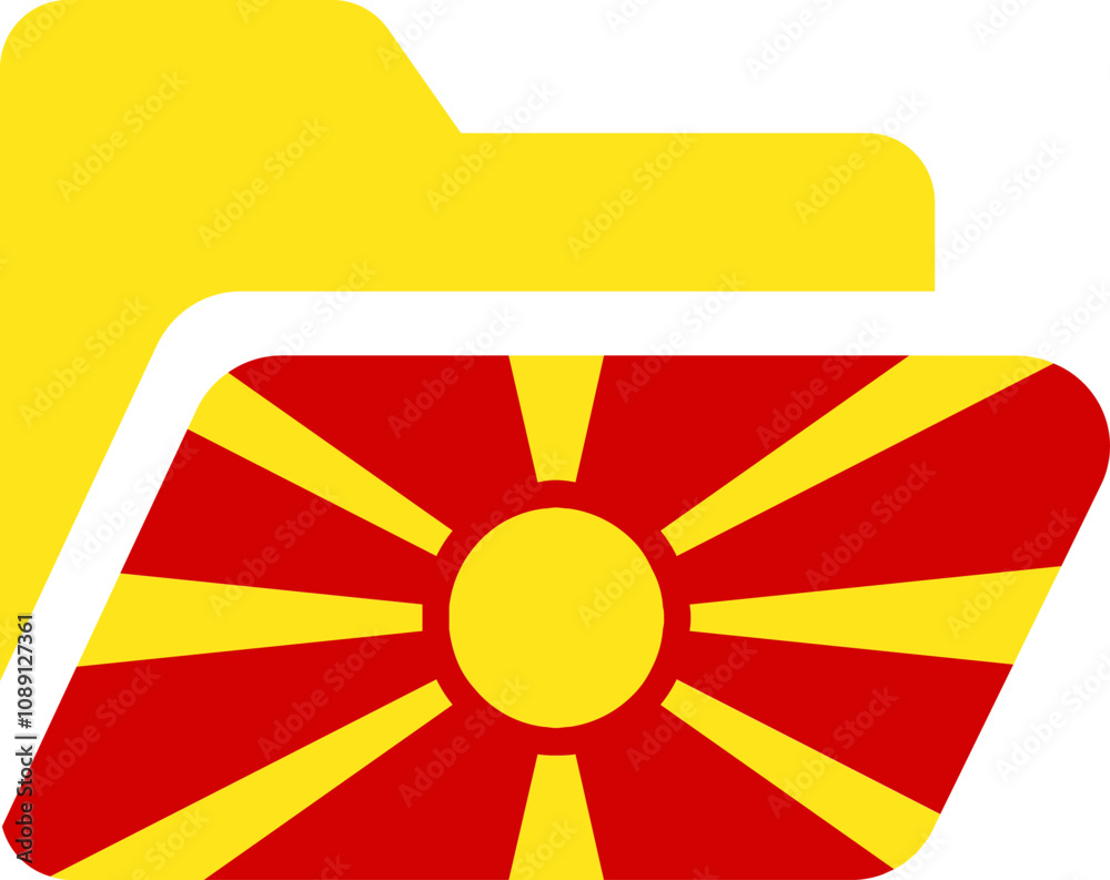 Folder Shape Of Macedonia Flag Folder Shape Of Macedonia Flag