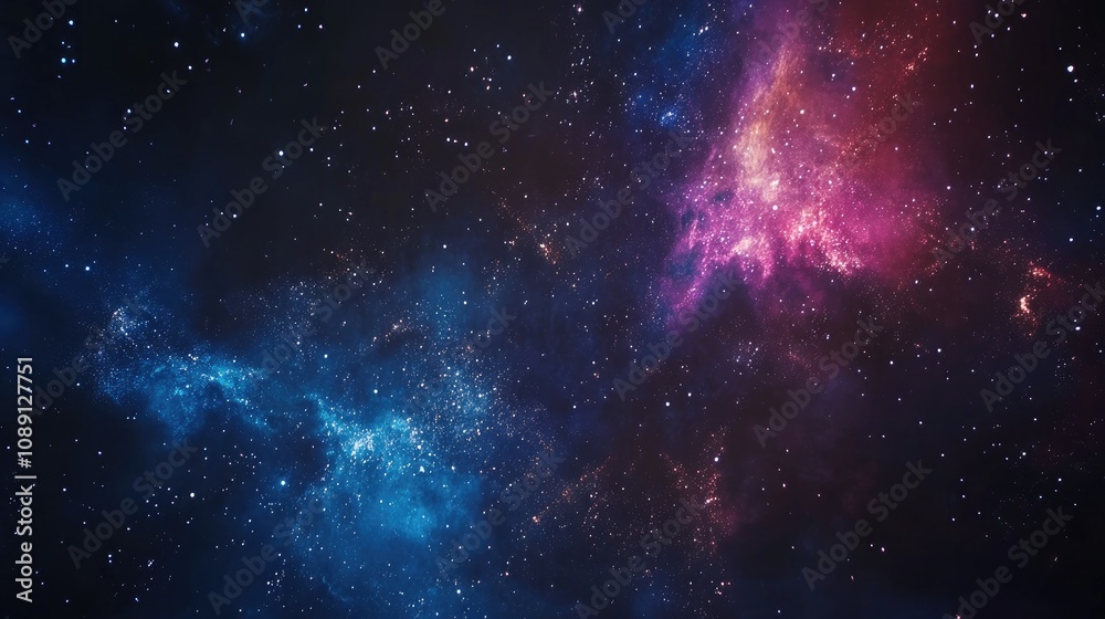 Vivid cosmic scene showcasing a stunning array of colorful nebulae with deep blues and fiery pinks against a dark starry sky, evoking a sense of wonder. Vivid cosmic scene showcasing a stunning array of colorful nebulae with deep blues and fiery pinks against a dark starry sky, evoking a sense of wonder.