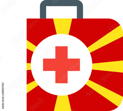 Macedonia flag on Doctor bag