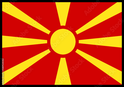 Macedonia Flag rectangle Icon