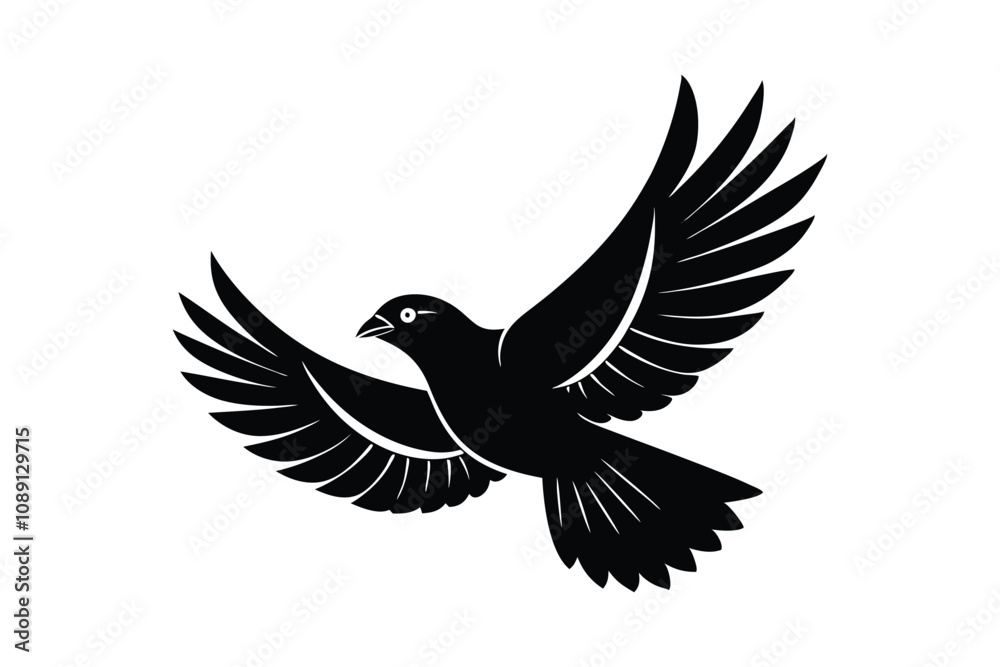 Obraz premium Flying Bird Vector Illustration