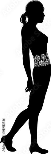 Woman profile silhouette