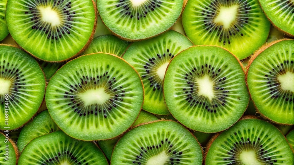 Captivating Kiwi Fruit Pattern on Lush Green Background Showcasing Nature's Vibrant Colors and Textures Perfect for Food and Health-Related Projects Captivating Kiwi Fruit Pattern on Lush Green Background Showcasing Nature's Vibrant Colors and Textures Perfect for Food and Health-Related Projects