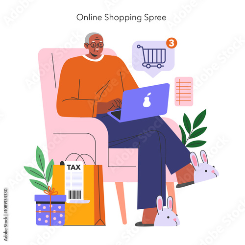 Cyber Monday. Flat Vector Illustration