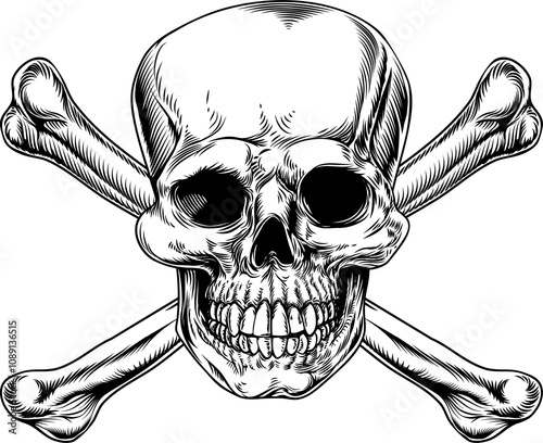 Vintage Skull and Crossbone...