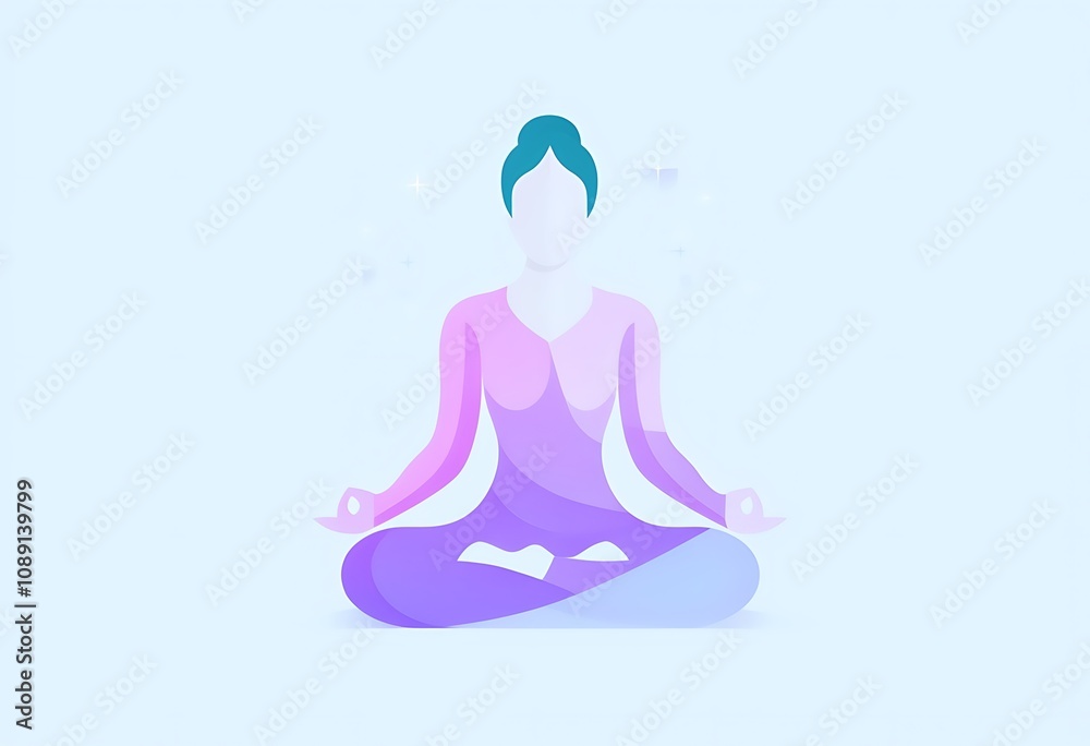 Clean Silhouette of a Person in Meditation Pose with Soft Soothing Colors
Clean Silhouette of a Person in Meditation Pose with Soft Soothing Colors