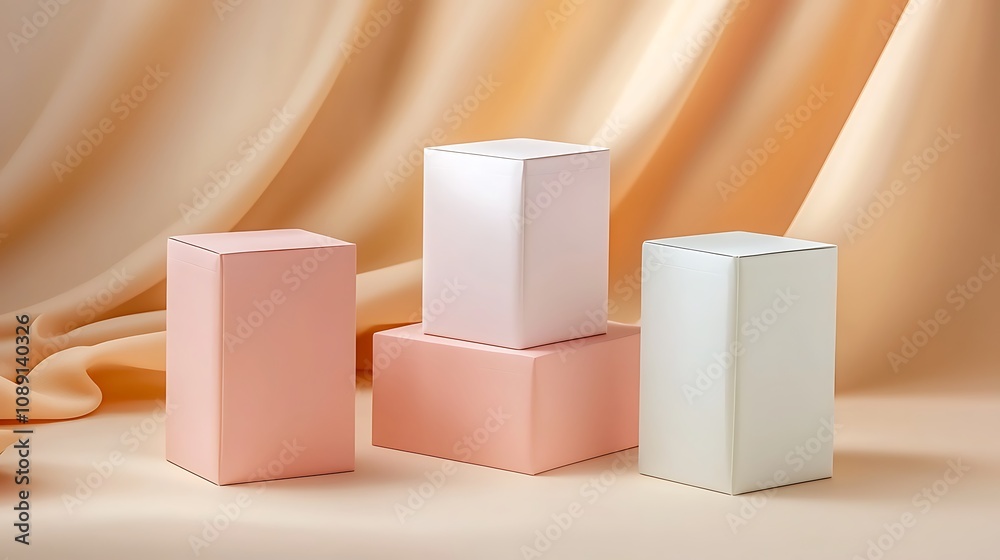 Obraz premium Elegant minimalist product display studio setting photography soft lighting aesthetic design