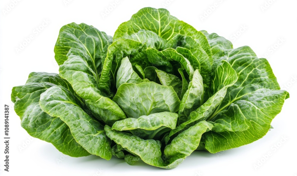Obraz premium Green butterhead lettuce cabbage isolated on white background