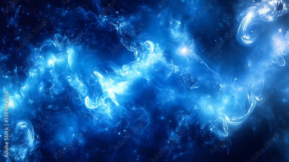 Faszinierende blaue kosmische Nebel Faszinierende blaue kosmische Nebel