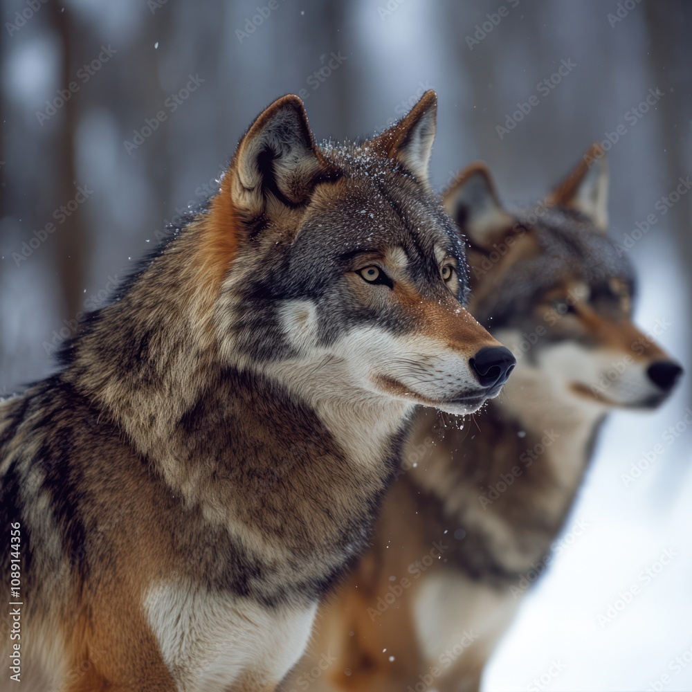 Obraz premium Monitoring and Tracking Wolves for Conservation Purposes