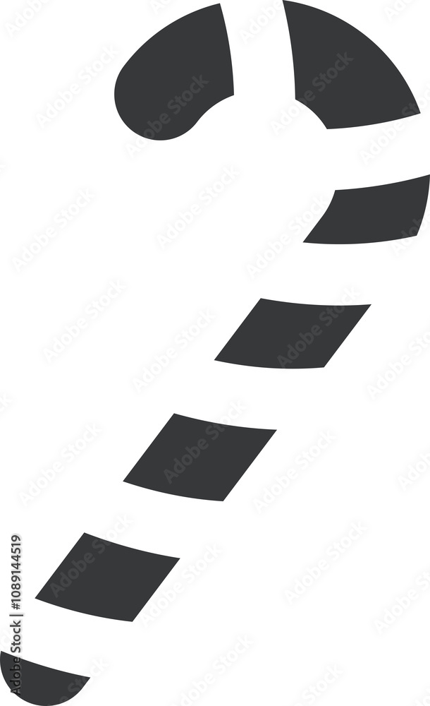 Isolated pictogram icon of candy, peppermints, sweet for Christmas, winter December, holiday graphic element