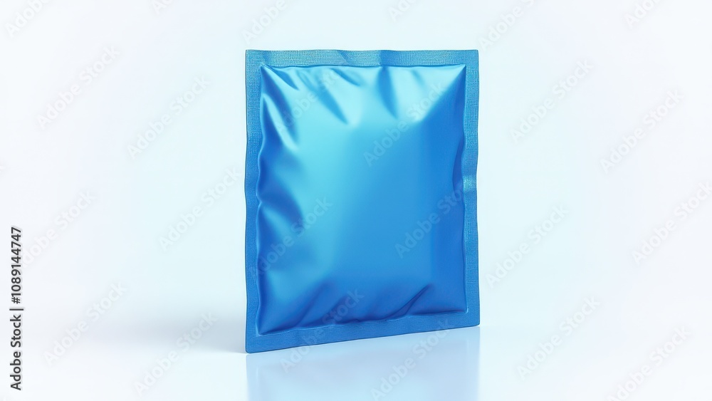 Professional mockup of a blue square foil condom wrapper with a glossy finish and soft reflections, set against a plain white surface. Professional mockup of a blue square foil condom wrapper with a glossy finish and soft reflections, set against a plain white surface.