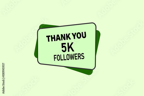thank you 5k followers,  vector, illustration, social, media, post,  subscribers, followers animation design, banner, premium, background

