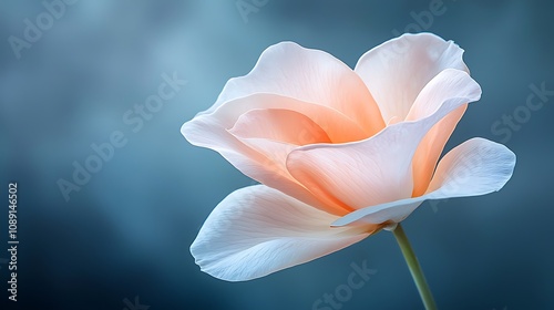 Delicate rose blossom nature close-up floral photography tranquil background macro view beauty