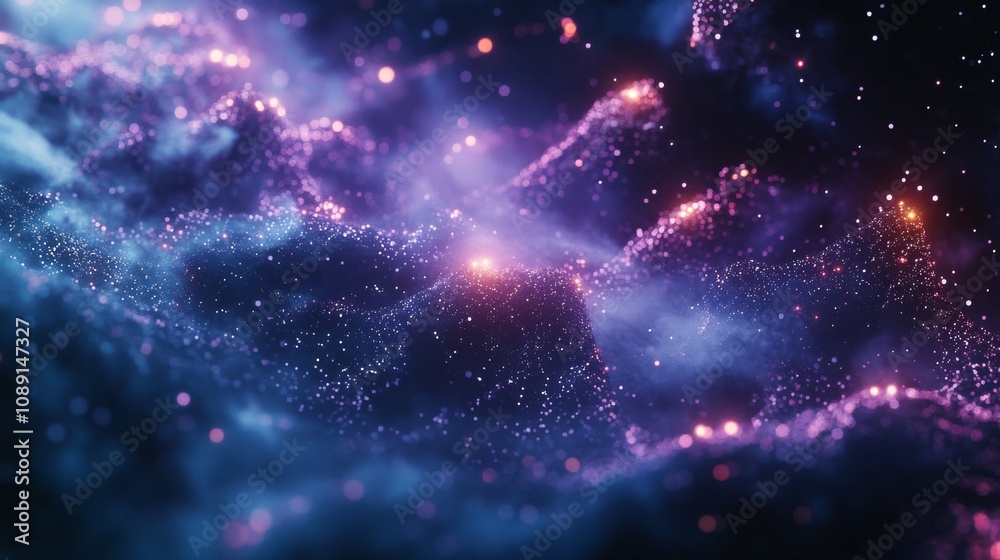 Obraz premium Cosmic Glitter Landscape