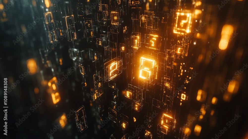 Obraz premium Abstract Glowing Digital Design