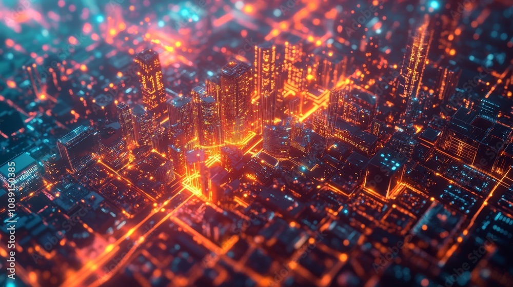 Neon Cityscape - Futuristic Metropolis Neon Cityscape - Futuristic Metropolis