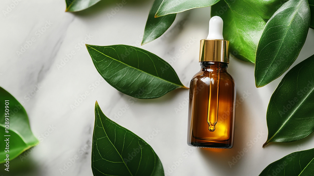 Natural cosmetic product oil or essence in a bottle Natural cosmetic product oil or essence in a bottle