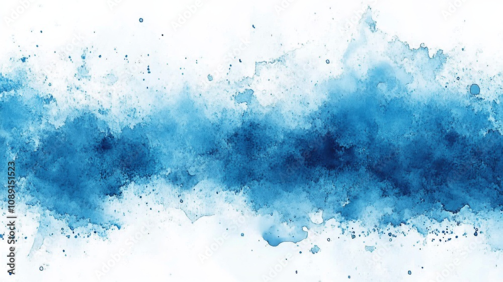 Abstract Blue and White Watercolor Background with Textured Fluid Appearance and Dynamic Color Blend for Design Projects. Abstract Blue and White Watercolor Background with Textured Fluid Appearance and Dynamic Color Blend for Design Projects.