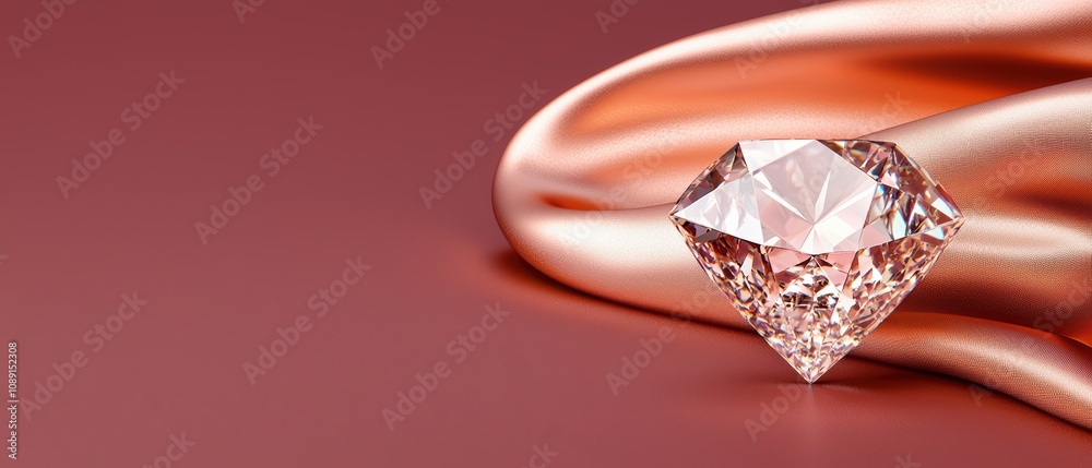 Elegant diamond on soft fabric creates a luxurious, sophisticated atmosphere for jewelry enthusiasts. Elegant diamond on soft fabric creates a luxurious, sophisticated atmosphere for jewelry enthusiasts.