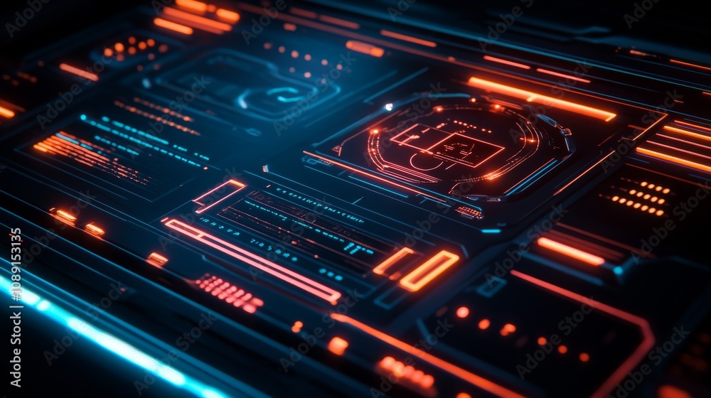 Glowing Futuristic Interface Glowing Futuristic Interface