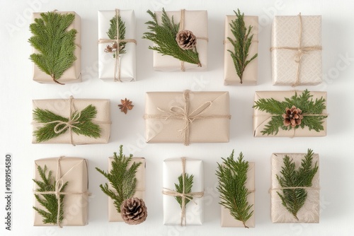 Twelve Eco Friendly Christmas Gifts Wrapped Beautifully photo