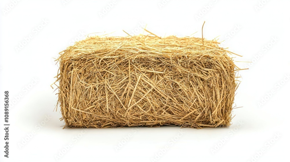Hay bale on white background. Hay bale on white background.