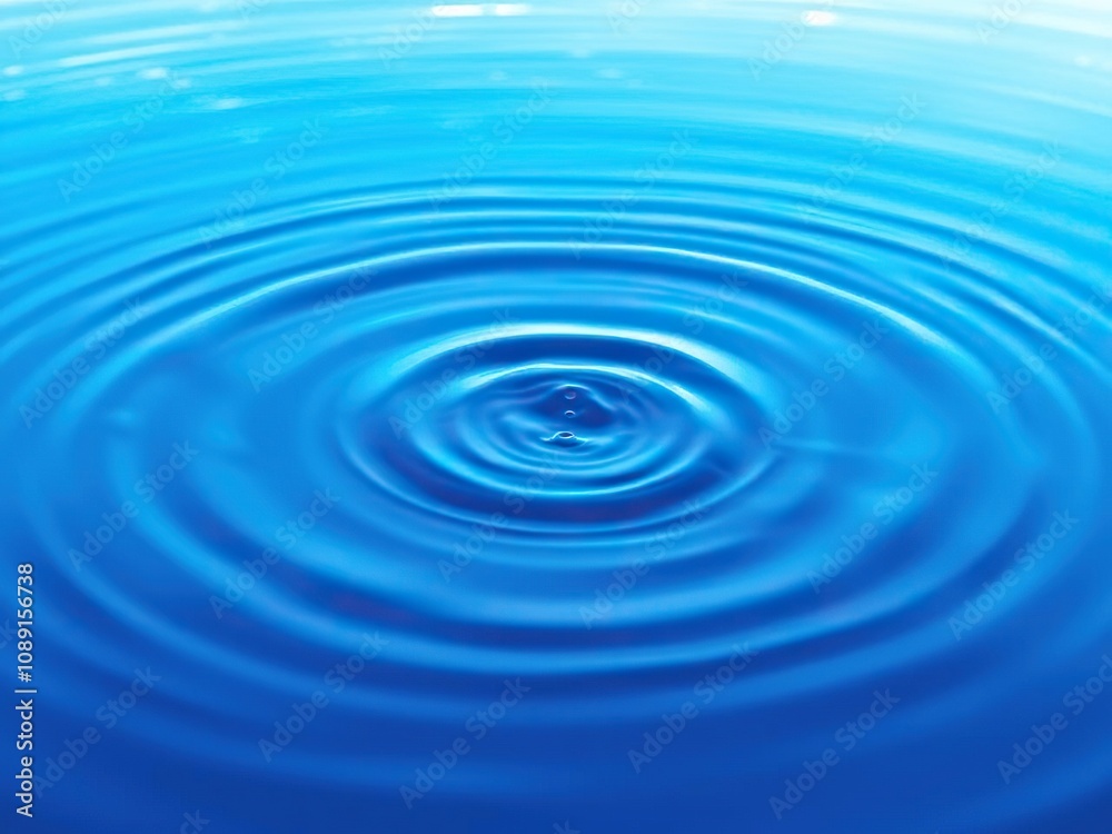 Water ripple effects on a bright and vibrant abstract blue background, bright blue, natural beauty Water ripple effects on a bright and vibrant abstract blue background, bright blue, natural beauty