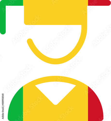 Mali flag on Male student icon Free Download Mali flag on Male student icon - GFXLoad