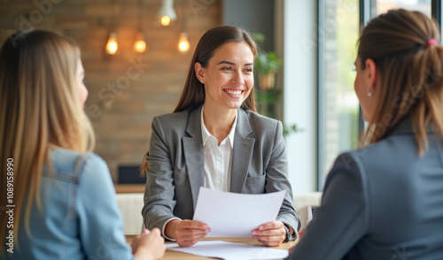 the receptionist at the hotel communicates with the clients