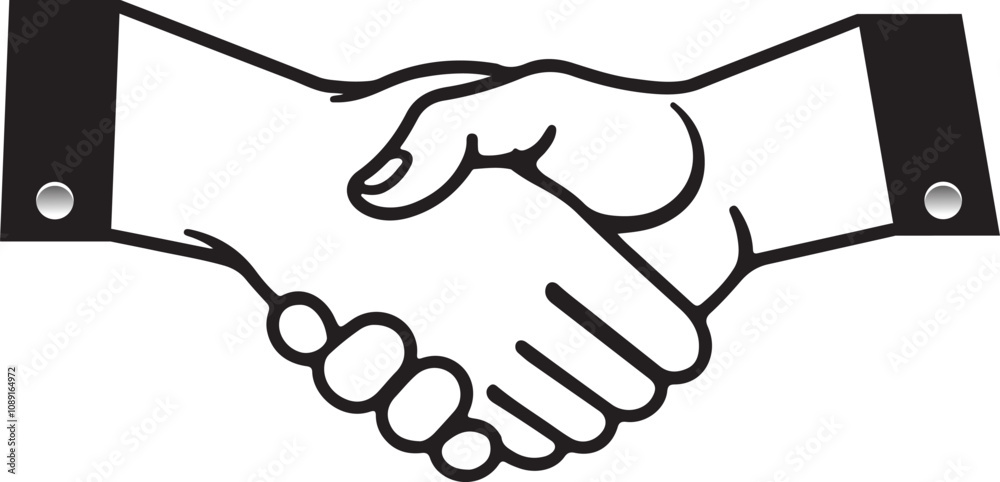 handshake silhouette vector design with whithe bg. handshake silhouette vector design with whithe bg.