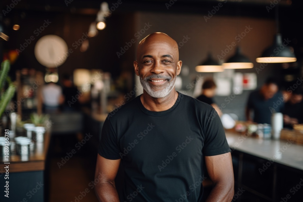 Smiling portrait of a middle aged African American small business owner Smiling portrait of a middle aged African American small business owner