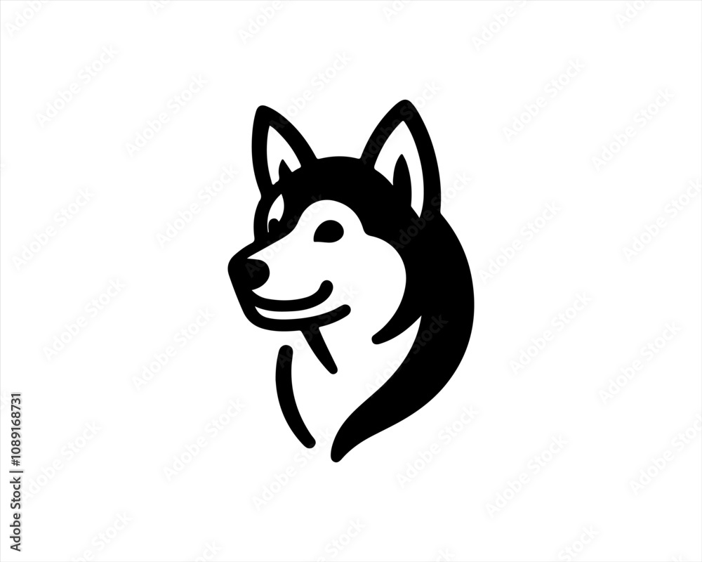 Dog head icon. Silhouette simple. Flat style. Cartoon dog face. Logo design template. Vector illustration Animal Logotype concept. Dog head icon. Silhouette simple. Flat style. Cartoon dog face. Logo design template. Vector illustration Animal Logotype concept.