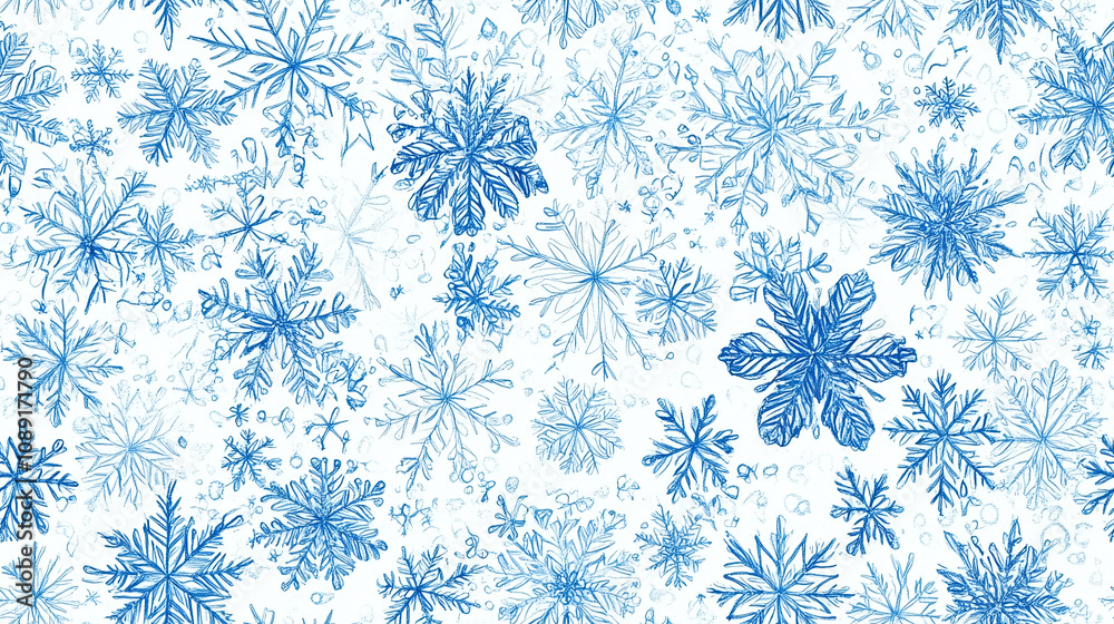 Blue Snowflakes simple and clean Background - Seamless tile. Endless and repeat print. Blue Snowflakes simple and clean Background - Seamless tile. Endless and repeat print.