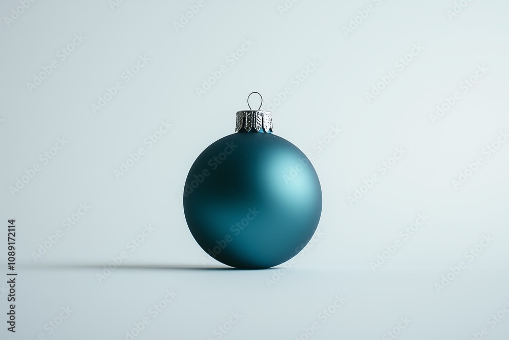 blue Christmas bauble ornament on a white background, clean and sharply in focus, with cinematic lighting blue Christmas bauble ornament on a white background, clean and sharply in focus, with cinematic lighting