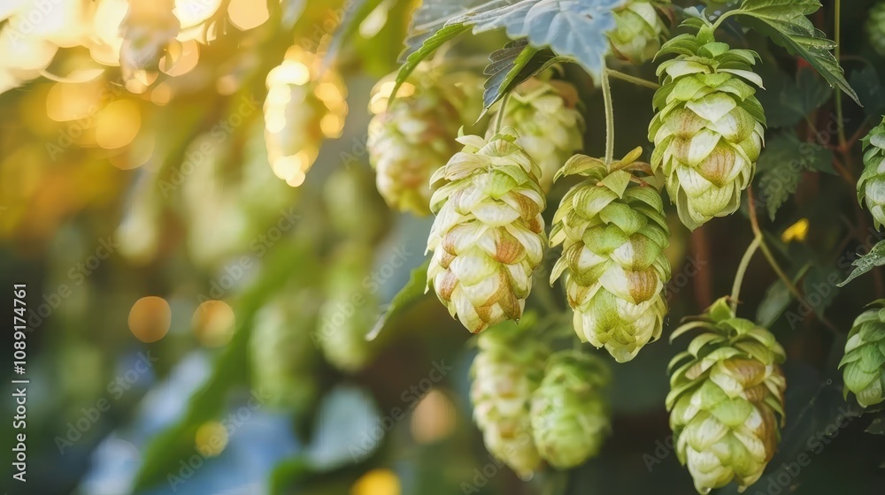 Harvesting Citra Hops in Late Season at San Diego Brewery, Showcasing Fresh Green Bins and Natural Light for Craft Beer Production Harvesting Citra Hops in Late Season at San Diego Brewery, Showcasing Fresh Green Bins and Natural Light for Craft Beer Production