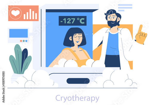 Longevity Clinic. Flat Vector Illustration