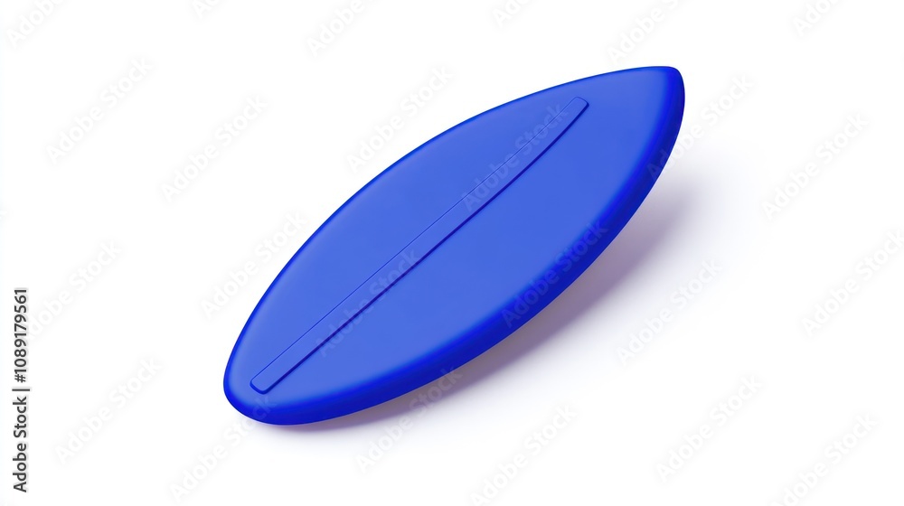 A blue surfboard designed for water sports and leisure activities. A blue surfboard designed for water sports and leisure activities.