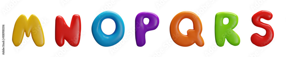 A vector set of 3d of the letters M,N,O,P,Q,R,S A vector set of 3d of the letters M,N,O,P,Q,R,S