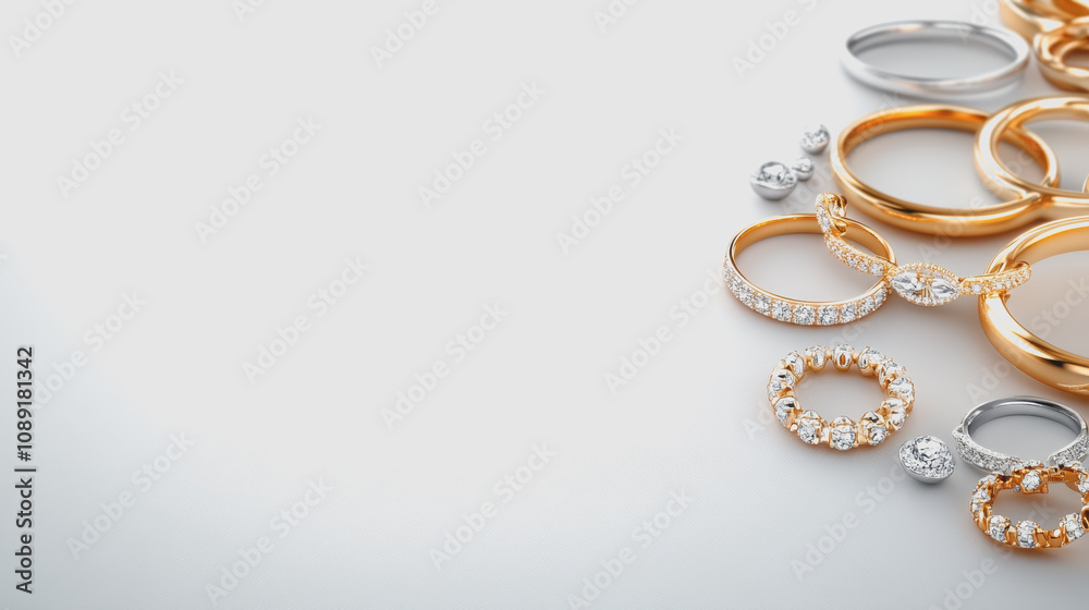Handcrafted Handmade Jewelry Display Featuring 3D Designs with Smooth Gradient Background for Elegant Product Photography Handcrafted Handmade Jewelry Display Featuring 3D Designs with Smooth Gradient Background for Elegant Product Photography