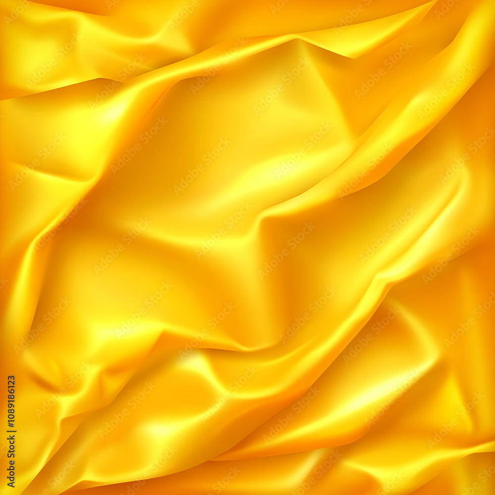Fototapeta premium Golden silk fabric folds.