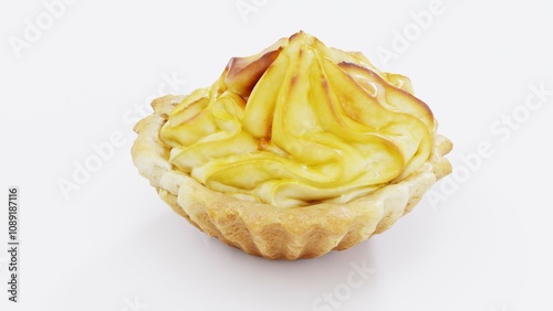 Obraz na plátně Cheesecake Cupcake with Creamy Topping and Fresh Berries | Perfect for Dessert B
