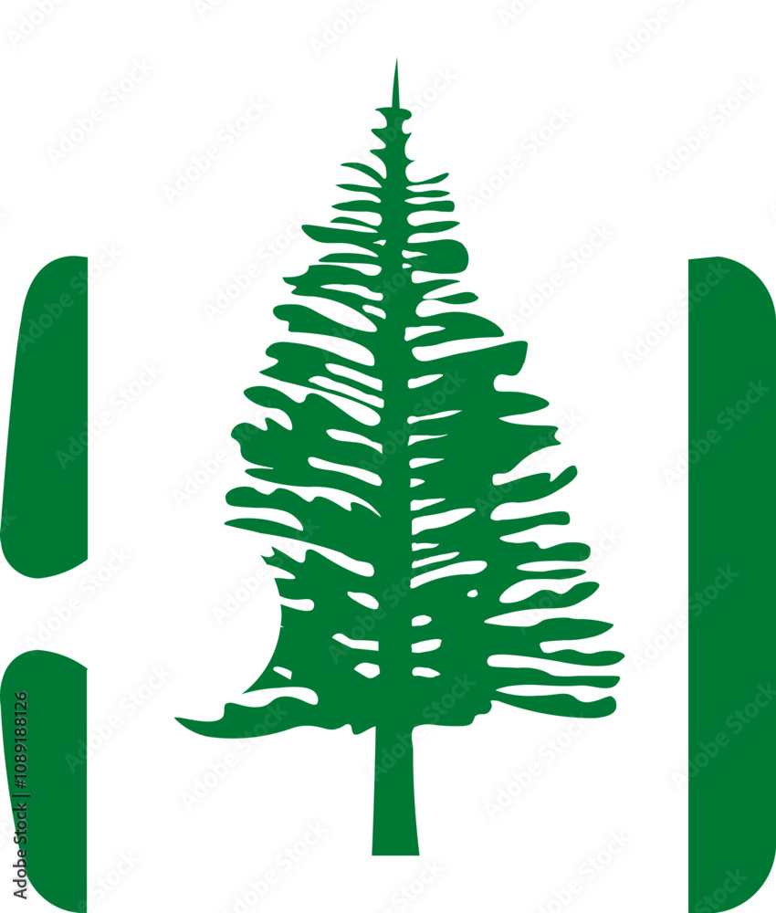Norfolk Island flag on Puzzle icon Norfolk Island flag on Puzzle icon