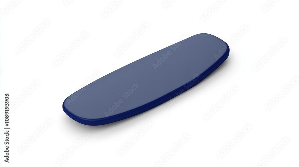 A sleek, elongated blue object, likely a design element or accessory. A sleek, elongated blue object, likely a design element or accessory.