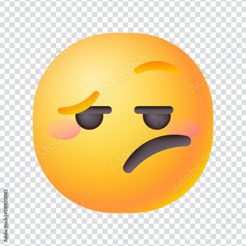  Vector icon showing a disgusted or repulsed facial expression, symbolizing aversion, dislike, or discomfort. Perfect for use in emotional expression sets, reaction icons, health and hygiene campaigns
