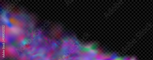 Background of an explosion of colorful smoke clouds.Multicolor fog with blue and yellow particles.Explosions of color powder.